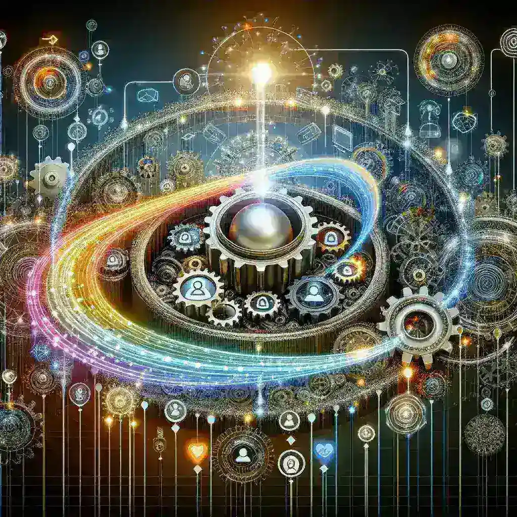 "Visual representation of a marketing automation workflow diagram, illustrating key stages of customer engagement and data enrichment strategies in digital marketing."